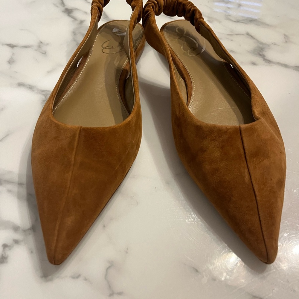 Sam Edelman Tan Suede Slingback Flats